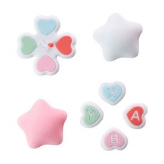 호후 닌텐도 스위치 OLED 스타캡 조이스틱 커버 + 버튼 키캡 세트 하트스타, 컬러풀, 1세트 완구_취미/콘솔/휴대용게임기 반품 최저가 4,850원