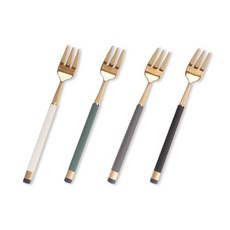 보겐 카라 티포크 4종 세트, 골드화이트 + 골드올리브 + 골드차콜 + 골드블랙, 1세트 주방용품/포크/디저트포크 반품 최저가 9,500원