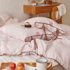 마틸라 러블리무드 리본케이크 이불커버 단품, 피치브라우니 홈인테리어/FW 침구샵 반품 최저가 22,450원