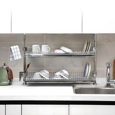 아이넥스 원터치 기둥식 식기건조대 800A, 2단, 1개 주방용품/주방수납/정리 반품 최저가 54,290원