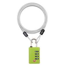 트래블큐브 스테인레스 코팅 케이블 1.5m + 초경량 TSA 4다이얼 자물쇠 세트 그린, 1개 홈인테리어/안전/호신용품 반품 최저가 8,790원