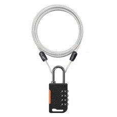 트래블큐브 스테인레스 코팅케이블 2.5m + 샤이니 4다이얼 안전자물쇠 세트 블랙, 1개 생활용품/안전/호신용품 반품 최저가 6,680원