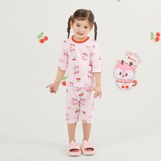 올로미미 아동용 통기성 체리밤비 오가닉 자카드 7부 실내복 세트 출산/유아동/유아동패션 반품 최저가 9,620원