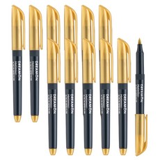 라인플러스 드림온 메탈릭 브러쉬펜, 메탈골드, 12개 문구/오피스/미술/화방용품 반품 최저가 5,940원