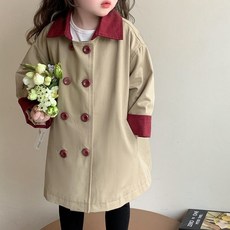 이유몽 여아용 디루시 배색 트렌치 코트 출산/유아동/유아동패션 반품 최저가 28,900원