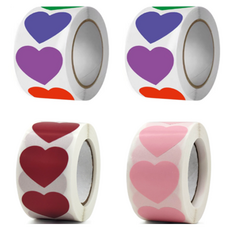 더깔끔 하트 컬러 스티커 2.5cm 500p, 혼합색상, 4개 문구/오피스/데코/포장용품 반품 최저가 4,920원