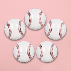 파티공구 야구공모양 은박풍선, 5개 문구/오피스/파티/이벤트 반품 최저가 6,480원
