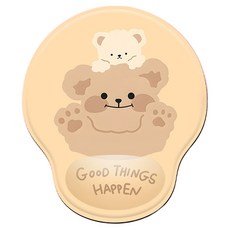 머니풀 귀여운 곰돌이 손목보호 마우스패드, 해피 베어, 1개 가전디지털/키보드/마우스 반품 최저가 4,910원