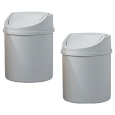 피어니스트 심플 라운드 쓰레기 휴지통 2p, 그레이 홈인테리어/수납/정리 반품 최저가 10,870원