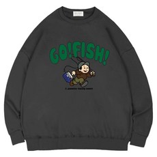 이지스튜디오 고피쉬 오버핏 3단쭈리 맨투맨 패션의류/잡화/남녀 공용 의류 반품 최저가 7,350원