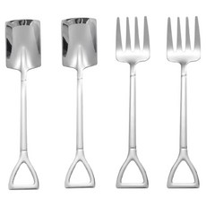 센스팡 스텐 304 삽스푼 사각 2p + 포크 2p 세트, 1세트, 스푼 2p + 포크 2p 주방용품/주전자/커피/티용품 반품 최저가 9,900원