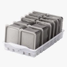 땡스소윤 냉동실 전용 국 밥 보관 밀폐용기 투명그레이 12p + 트레이 세트, 1세트, 8호 600ml x 4p + 9호 300ml x 8p + 트레이 주방용품/밀폐용기/반찬통 반품 최저가 64,740원