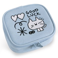 아이코닉 두들 미니 휴대용 멀티 수납 파우치, 03 Sky blue, 1개 문구/오피스/학용품/수업준비 반품 최저가 9,450원