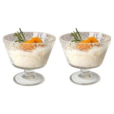 디저트 푸딩 아이스크림 유리잔 255ml, 3번디자인, 2개 주방용품/그릇/홈세트 반품 최저가 6,900원