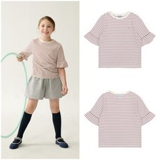 빈 여아용 스트라이프 티셔츠 BZ18TS02RD 출산/유아동/유아동패션 반품 최저가 28,350원