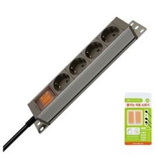 가가넷 서버랙 알루미늄 멀티탭 4구 + 자동소화 119 화재예방 스티커 2p 세트, 1세트, 5m 홈인테리어/건전지/멀티탭 반품 최저가 32,600원