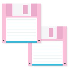 왈가닥스 7080 메모지 플로피디스크, Pink, 2개 문구/오피스/노트/메모지 반품 최저가 2,030원