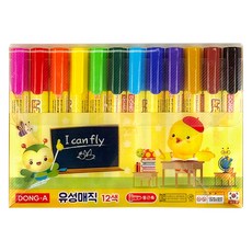 동아 노랑병아리 유성매직 세트, 12색, 1세트 문구/오피스/필기류 반품 최저가 5,910원