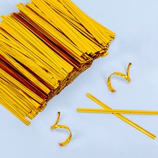 제이팩토리 칼라타이 빵끈, 금색, 500개 생활용품/비닐/포장용품 반품 최저가 3,600원