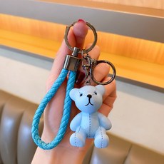 도림 봉제 곰돌이 가방 자동차 키링, 1개, 블루 자동차용품/인테리어 반품 최저가 5,150원