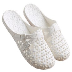 몬드스팟 꽃 구멍 통기성 욕실 미끄럼방지 앞코막힘 홈슬리퍼 YN006, 화이트, 1개 생활용품/욕실용품 반품 최저가 11,410원