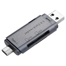 컴스마트 USB 3.1 Type C 2 in 1 TF Micro SD 카드리더기, 혼합색상, 1개, TB195 가전디지털/휴대폰 액세서리 반품 최저가 6,180원