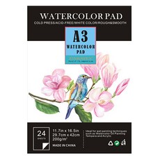 코히모 전문가용 수채화 제본 스케치북 200g 24매 4W265, A3 문구/오피스/미술/화방용품 반품 최저가 7,960원