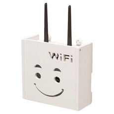 메이크마인 구멍없는 무타공 보관함 벽걸이형 TV 셋톱 박스 보관함 홈 거실 wifi 차단 브래킷 가리개, 웃는얼굴, 1개 생활용품/생활전기용품 반품 최저가 6,240원