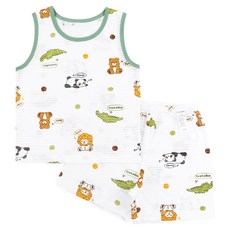 메이키즈 아동용 통기성 크레용사파리 민소매변화지 상하의 세트 출산/유아동/유아동패션 반품 최저가 8,270원