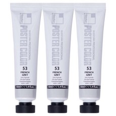 신한화구 전문가 포스터 컬러 튜브형 물감 프렌치 그레이 색상번호 53번 3p, 40ml, 1색 문구/오피스/미술/화방용품 반품 최저가 8,660원