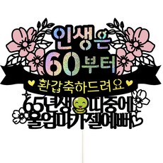 비비드레인 환갑 케이크토퍼, 102 인생띠(환갑 울엄마), 1개 문구/오피스/파티/이벤트 반품 최저가 9,500원