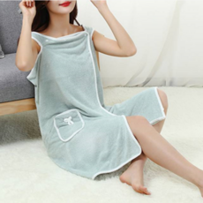 보마리 벨벳 소프트 목욕 가운 타월, 그린, 1개 홈인테리어/욕실용품 반품 최저가 5,640원