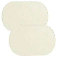 하우즈룸 실리콘 방수 식탁 테이블 매트, 아이보리, 39 x 26.5 cm, 2개 주방용품/주방잡화 반품 최저가 7,140원