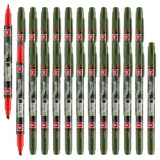 라인플러스 물로 지우는 수성 OHP 펜 M B, 적색, 24개 문구/오피스/필기류 반품 최저가 10,490원