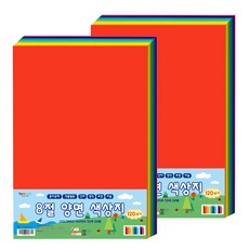 탐사 8절 양면 색상지 종이 2p 세트, 1세트, 30색 완구/취미/학습완구/교구 반품 최저가 5,200원