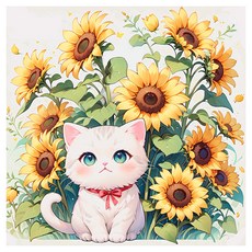 제이콕스 diy 그림그리기 해바라기 40 x 40 cm 세트, 1번, 1세트 문구/오피스/미술/화방용품 반품 최저가 9,760원