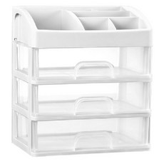 쿠캐치 데스크 학용품 화장품 다용도 수납 정리함 3단, 화이트, 1개 문구/오피스/사무용품 전문관 반품 최저가 7,980원