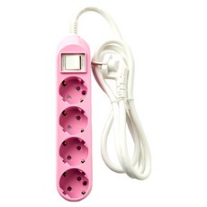 버터 일반 절전 멀티콘센트 4구, 핑크, 1개, 1.5m 홈인테리어/생활전기용품 반품 최저가 10,700원