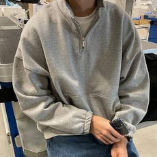 엘쏘 반집업 하이넥 루즈핏 포켓 긴팔 맨투맨 패션의류/잡화/남녀 공용 의류 반품 최저가 18,830원