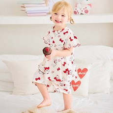 몰리멜리프렌즈 여아용 통기성 디즈니 마리 하트츄 반팔 파자마 상하의 세트 출산/유아동/유아동패션 반품 최저가 11,600원