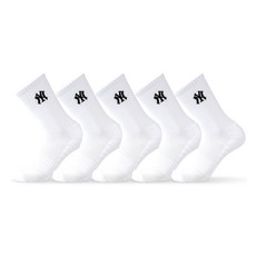 MLB 남성용 러닝 장목 양말 5족 세트, 화이트, 1세트 스포츠/레저/기타스포츠 반품 최저가 19,270원