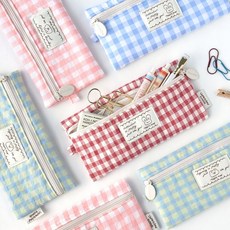 모노라이크 언매치드 프렌즈 패브릭 체크 펜케이스, {"옵션":"04. 민트"}, 1개 문구/오피스/학용품/수업준비 반품 최저가 12,130원