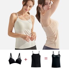 이너리즘 모달 끈조절 스포츠 노와이어 브라 캡나시 끈나시 2P 스포츠/레저/여성스포츠의류 반품 최저가 17,900원
