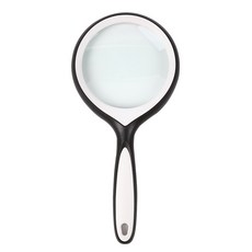 비즈온 10배 미끄럼 방지 손잡이 돋보기 100mm, 화이트 + 블랙, 1개 헬스_건강식품/건강/의료용품 반품 최저가 7,380원