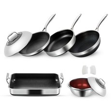 쿡셀 인덕션 7세대 IH 세라믹 블랙에디션 프라이팬 7종 세트, 혼합색상, 프라이팬 28cm + 소테팬 28cm + 궁중팬 28cm + 사각멀티팬 30cm + 가마솥 22cm + 뚜껑 22cm + 뚜껑 28cm + 실리콘 손잡이, 1세트 주방용품/냄비/프라이팬 반품 최저가 183,260원