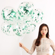 파티해 메탈릭 컨페티풍선 20p + 손펌프 랜덤발송 +컬링리본 + 스펀지닷 세트, 그린, 1세트 문구/오피스/파티/이벤트 반품 최저가 7,950원