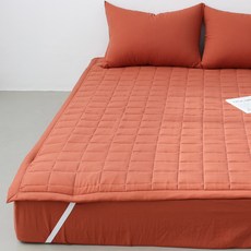 루시드슬립 국내산 부드러운 아멜리 워싱 고정밴딩 침대패드, 번트 브릭 홈인테리어/침구 반품 최저가 15,610원