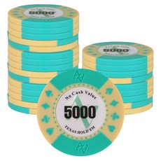 AAHM AA 로고 홀덤칩 5000, 그린, 25개 완구/취미/보드게임 반품 최저가 8,000원