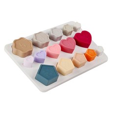 조이올리 유아용 발달 실리콘 모양 퍼즐 세트, 혼합색상, 1세트 완구/취미/신생아/영아완구 반품 최저가 16,210원