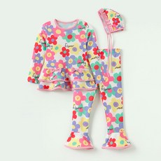 오즈키즈 여아용 색색플라워 래쉬가드 수영복 수모 세트 출산/유아동/유아동패션 반품 최저가 26,330원